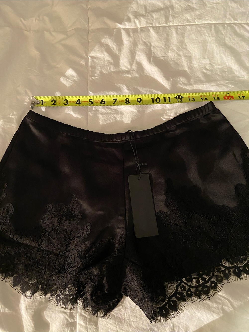 đ¤Black Silky Lace Trim Shortsđ¤ - Picture 7 of 11